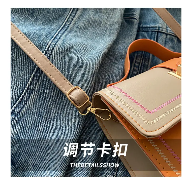 Women's Yellow Black Square Shoulder Crossbody Bag — feature 5