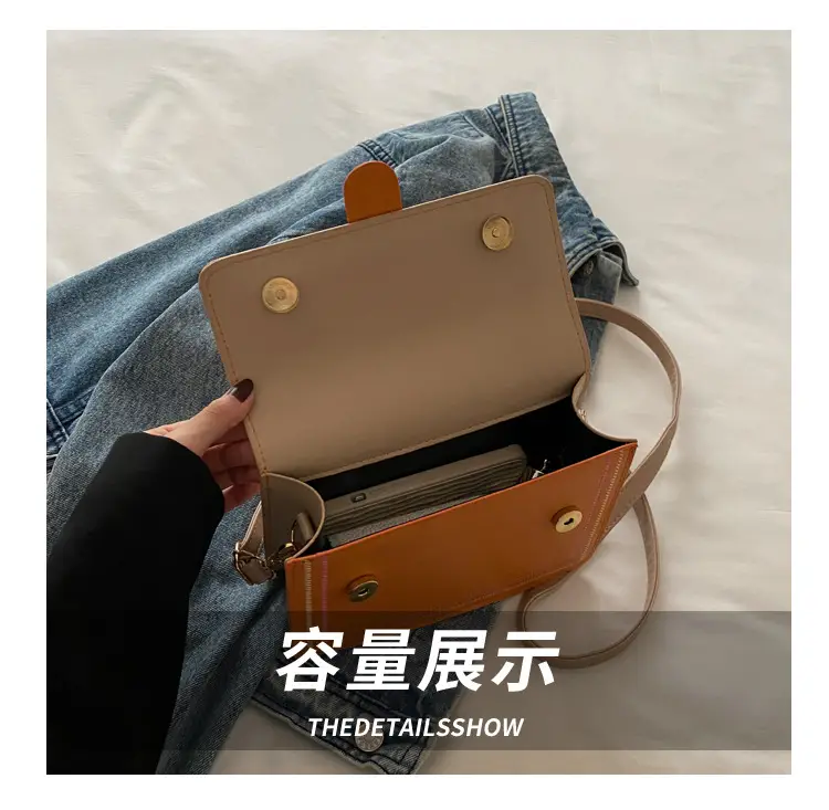 Women's Yellow Black Square Shoulder Crossbody Bag — feature 6