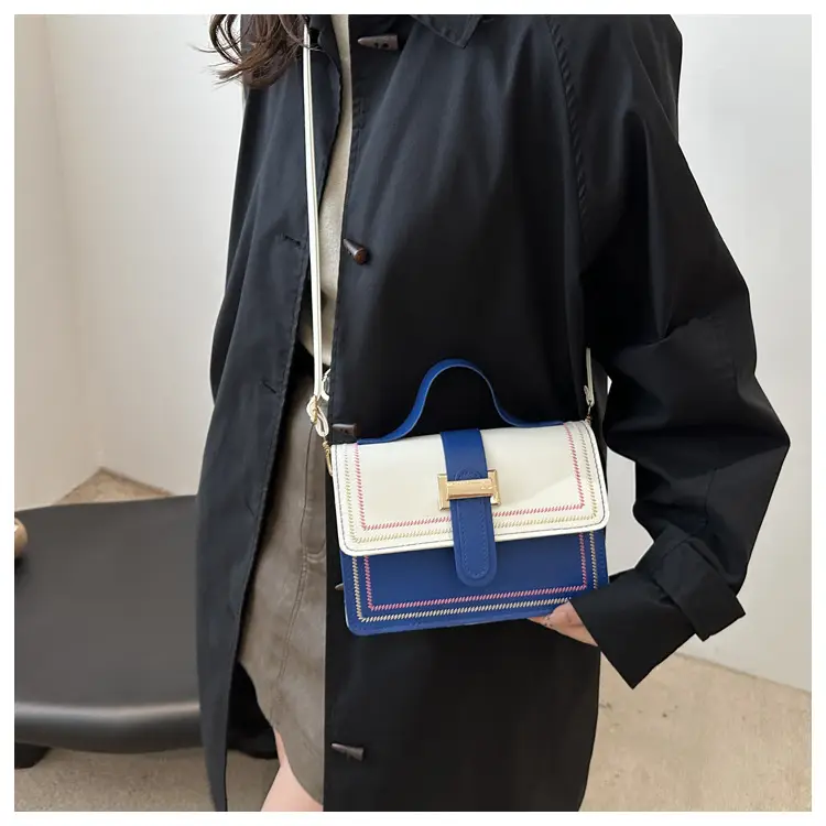 Women's Yellow Black Square Shoulder Crossbody Bag — feature 9