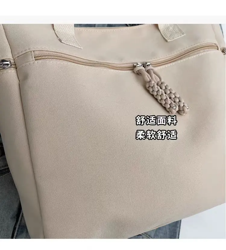 Women's Casual Nylon Shoulder Tote Bag Beige 2024 — feature 18