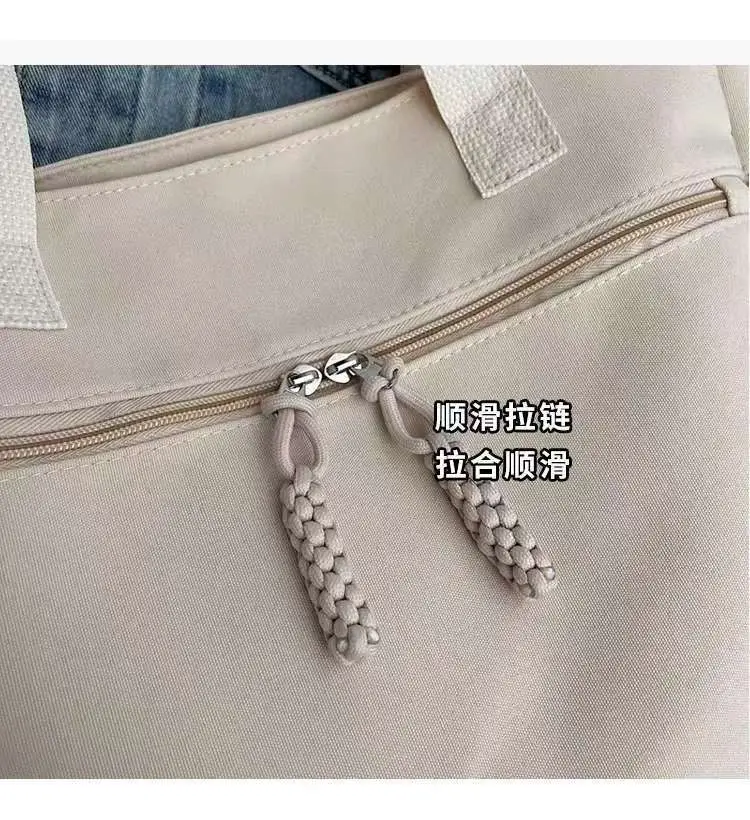 Women's Casual Nylon Shoulder Tote Bag Beige 2024 — feature 19