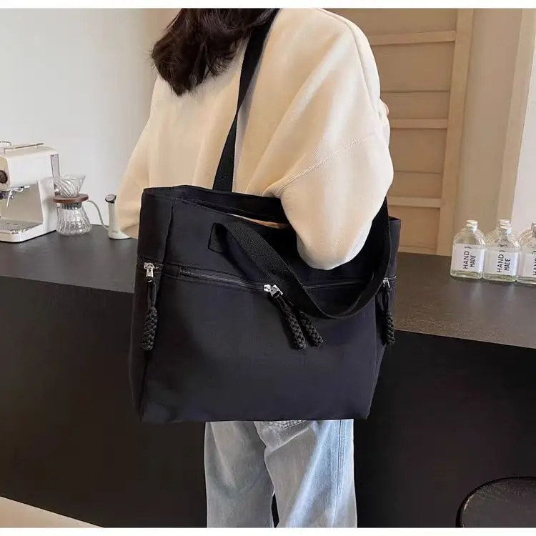 Women's Casual Nylon Shoulder Tote Bag Beige 2024 — feature 5