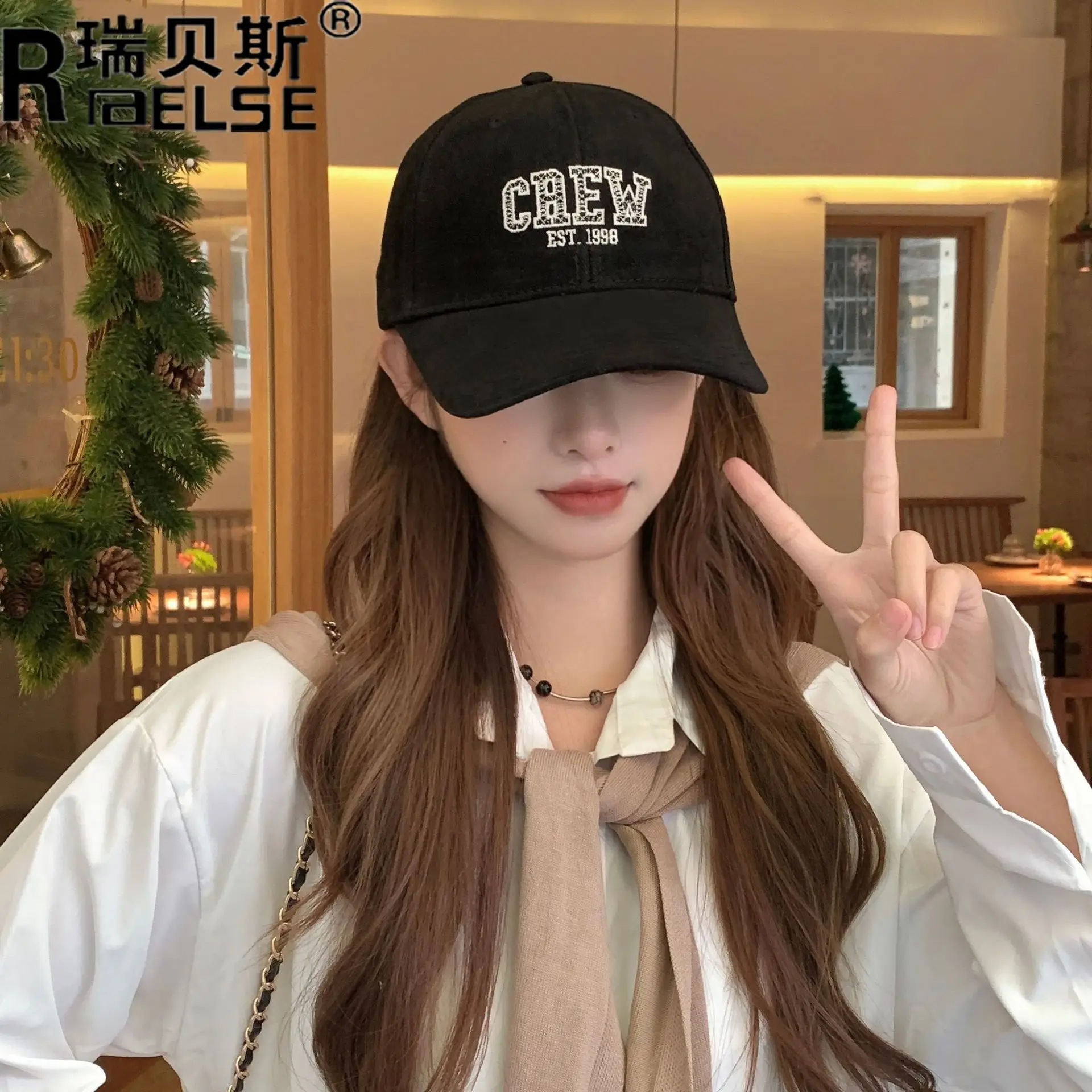 Korean Corduroy Cap Women Men Winter Warm Face Showy Small Cap - Image 7