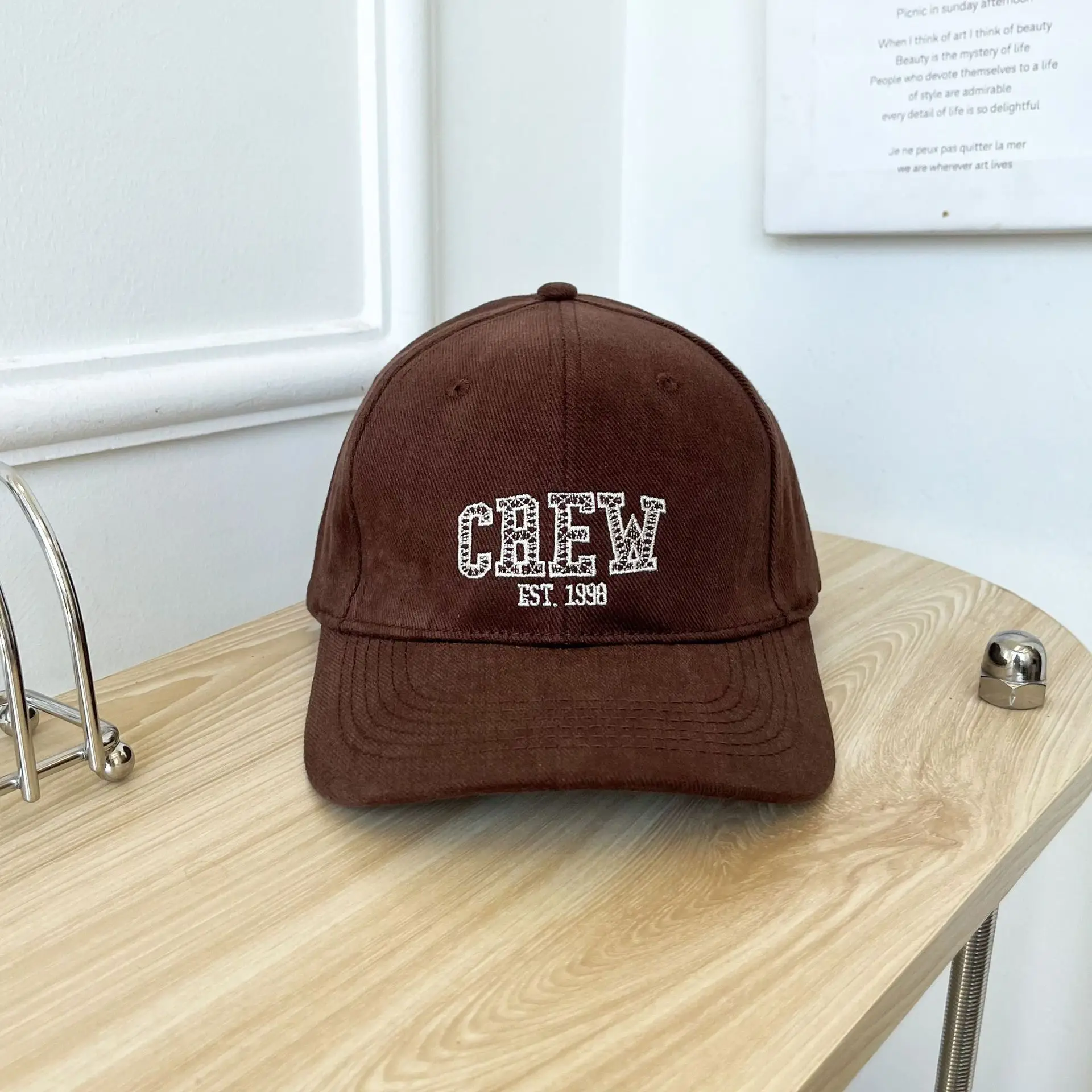 Korean Corduroy Cap Women Men Winter Warm Face Showy Small Cap - Image 4