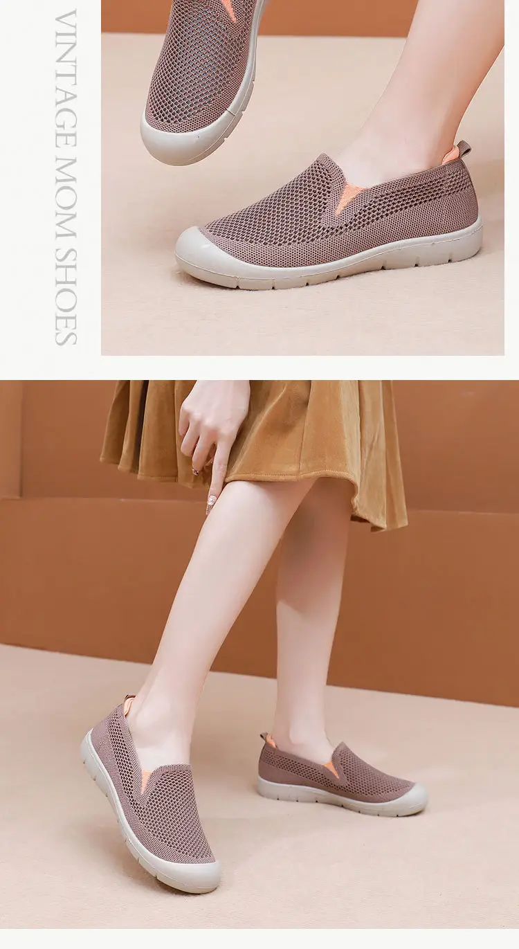 Women's Shoes, Summer Cloth Shoes, Walking Shoes, Breathable Casual Shoes for Middle-Aged and Elderly People, Hollow Mesh Soft-Soled Mom Shoes, Mom Shoes — feature 15