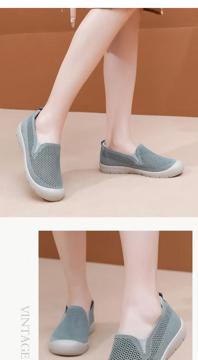 Women's Shoes, Summer Cloth Shoes, Walking Shoes, Breathable Casual Shoes for Middle-Aged and Elderly People, Hollow Mesh Soft-Soled Mom Shoes, Mom Shoes — feature 22