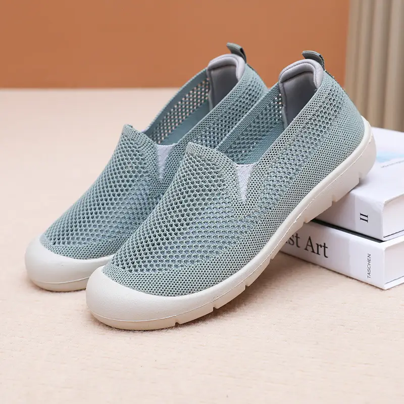 Women's Shoes, Summer Cloth Shoes, Walking Shoes, Breathable Casual Shoes for Middle-Aged and Elderly People, Hollow Mesh Soft-Soled Mom Shoes, Mom Shoes