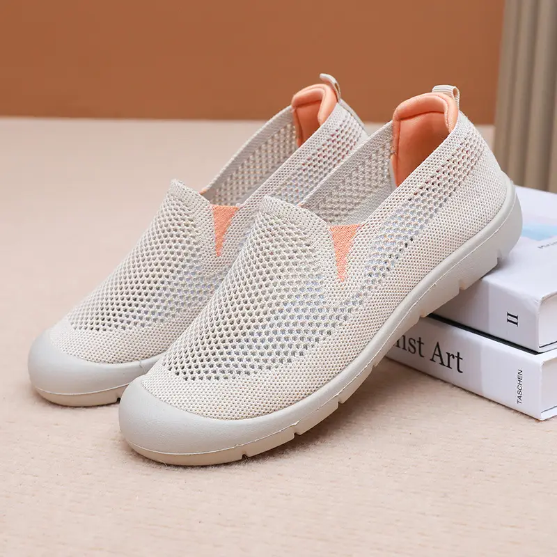 Women's Shoes, Summer Cloth Shoes, Walking Shoes, Breathable Casual Shoes for Middle-Aged and Elderly People, Hollow Mesh Soft-Soled Mom Shoes, Mom Shoes