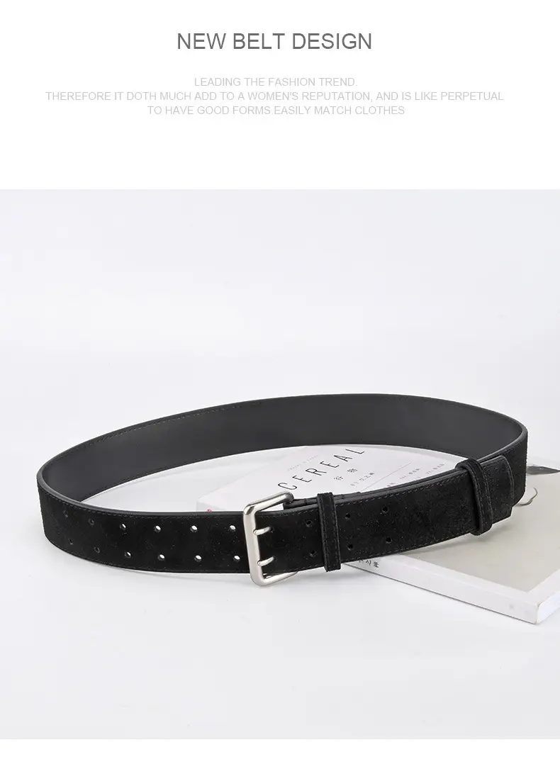 Women's European American Double Breasted Belt Wine Red Frosted Design — feature 13