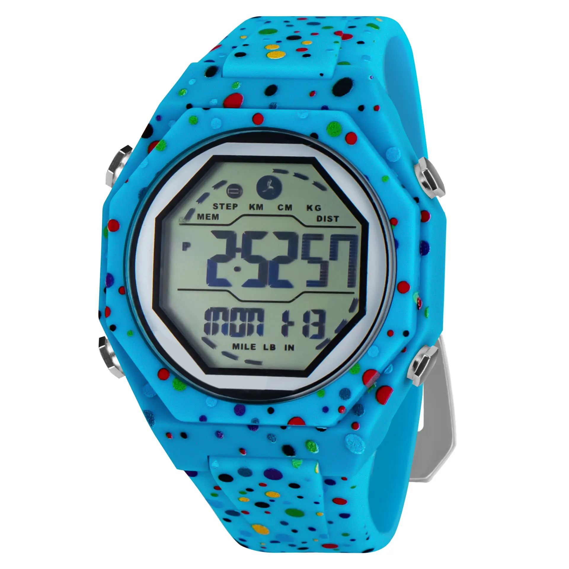 Two-Dimensional Digital Watch White Plastic 50m Waterproof - Image 7