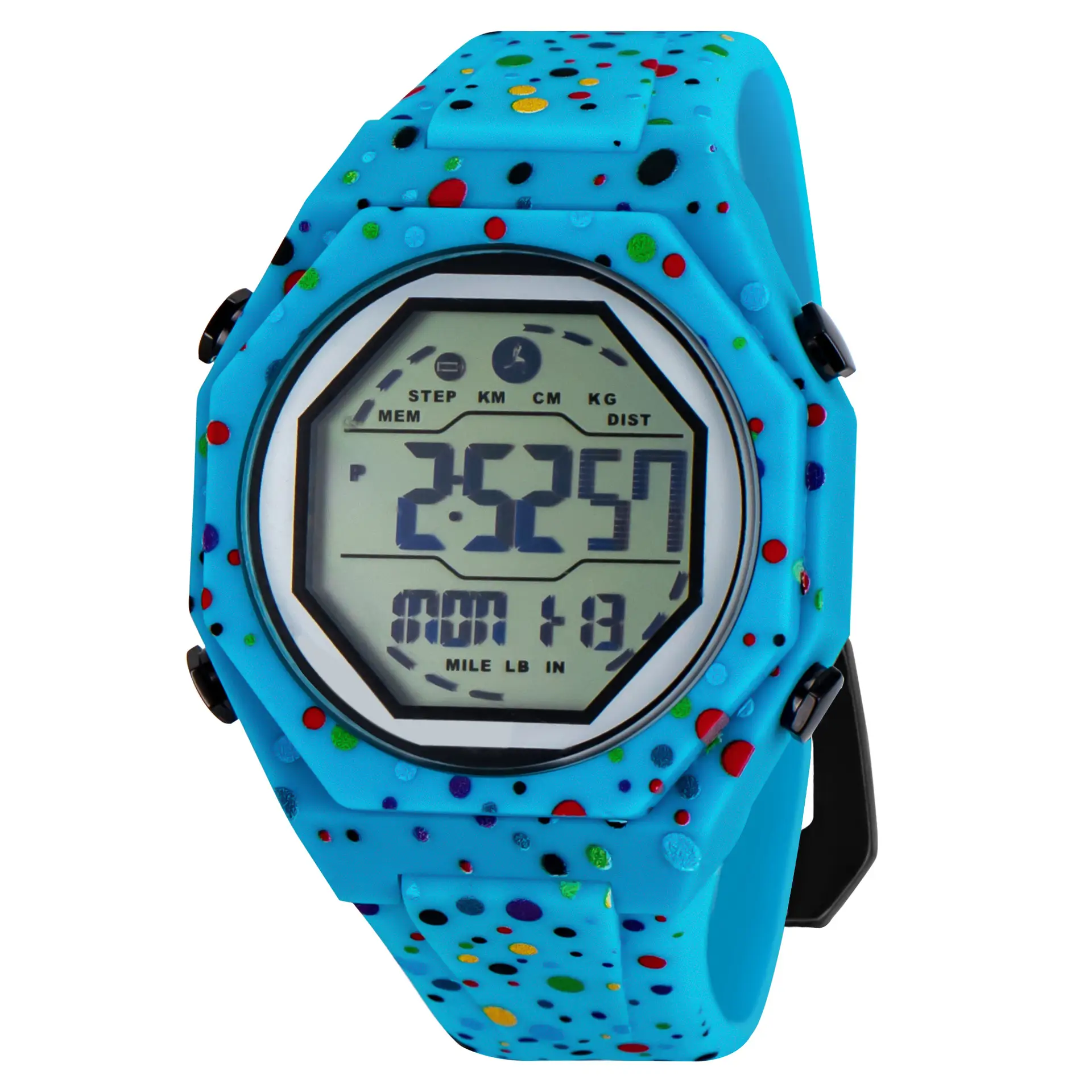 Two-Dimensional Digital Watch White Plastic 50m Waterproof - Image 8