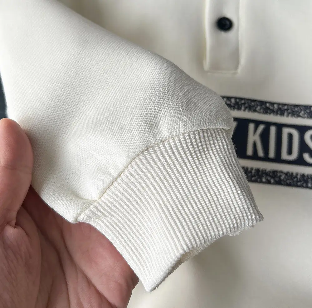Children's White Korean Polo Shirt with "Kacady Kids" Print — feature 6