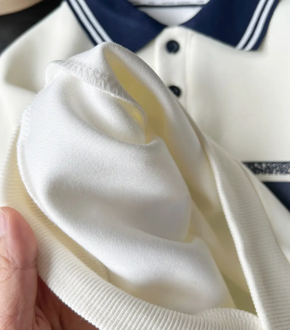 Children's White Korean Polo Shirt with "Kacady Kids" Print — feature 8