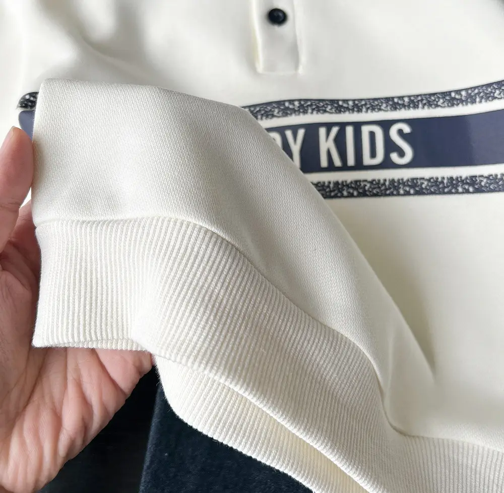 Children's White Korean Polo Shirt with "Kacady Kids" Print — feature 9