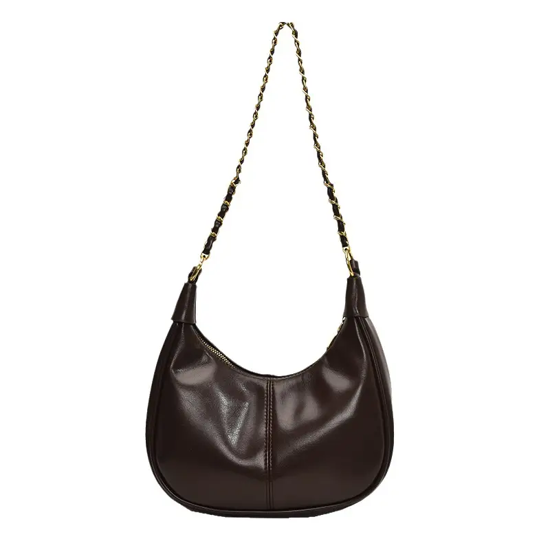 Women Crossbody Bag Brown Leather Retro Western Style - Image 9