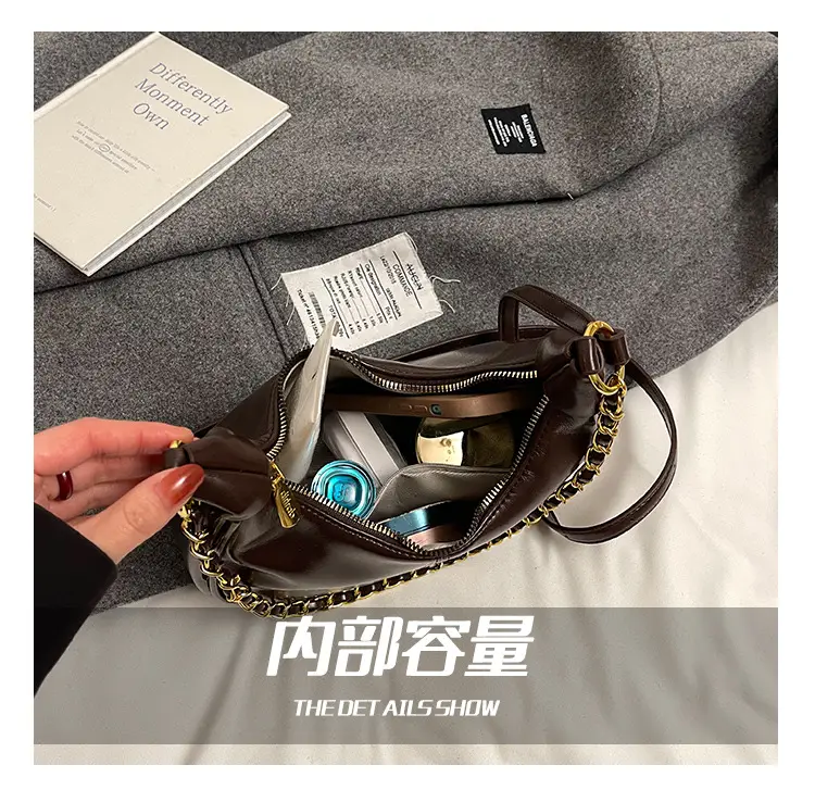 Women Crossbody Bag Brown Leather Retro Western Style — feature 11