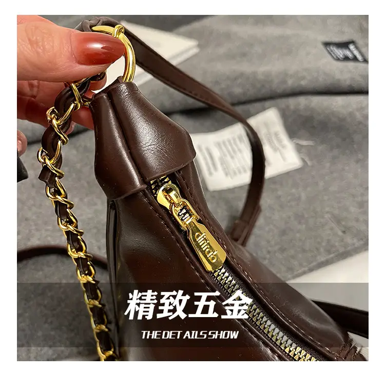 Women Crossbody Bag Brown Leather Retro Western Style — feature 12