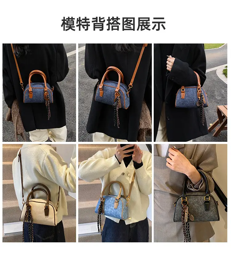 Retro Casual Shoulder Bag Women 2024 Brown Leather Tassel — feature 2