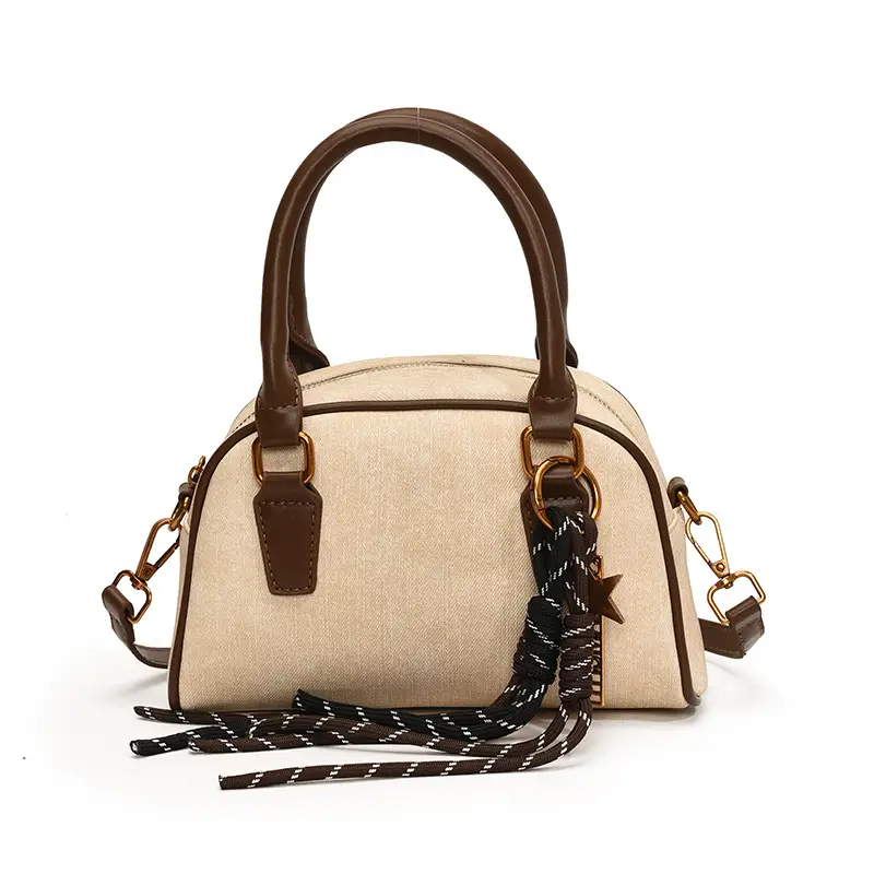 Retro Casual Shoulder Bag Women 2024 Brown Leather Tassel - Image 3
