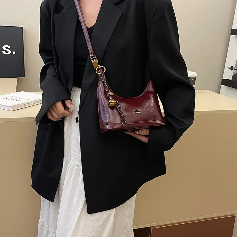 Black High-End Maillard Shoulder Crossbody Bag Women 2024 - Image 7