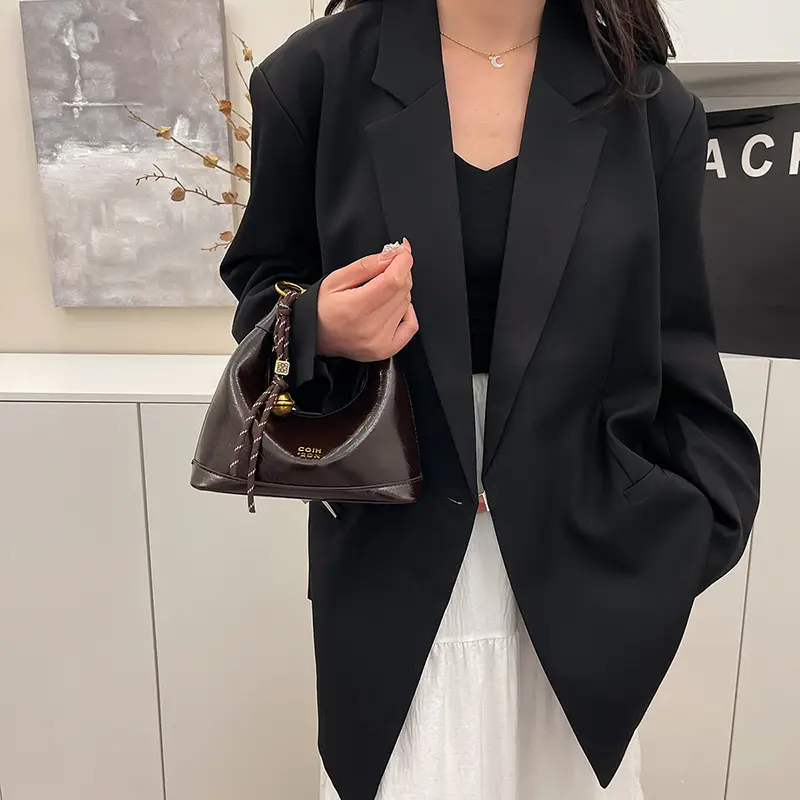 Black High-End Maillard Shoulder Crossbody Bag Women 2024 - Image 8