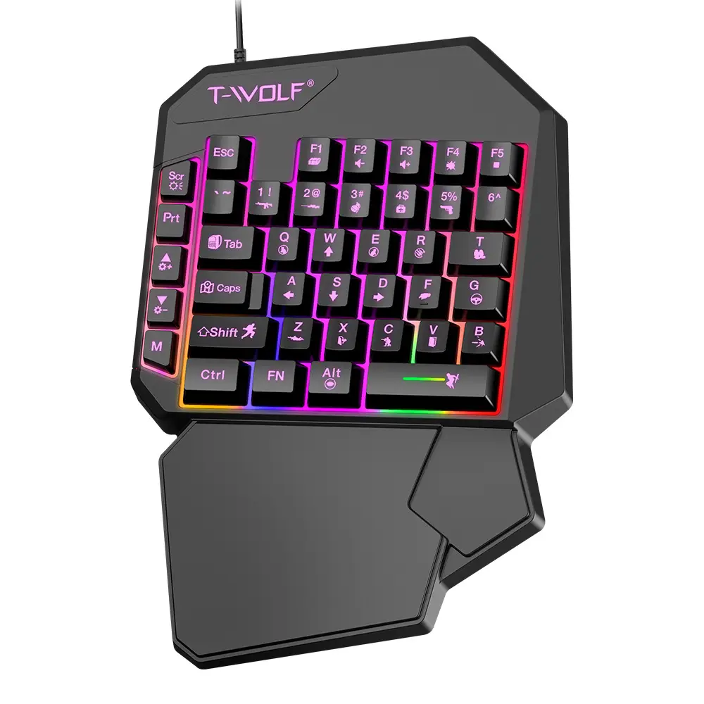 T-Wolf Lei Wolf T19 Game One-Handed Keyboard Gunslinger Left-Hand Mobile Game Tablet External Small Keyboard Eating Chicken Cross-Border — feature 18