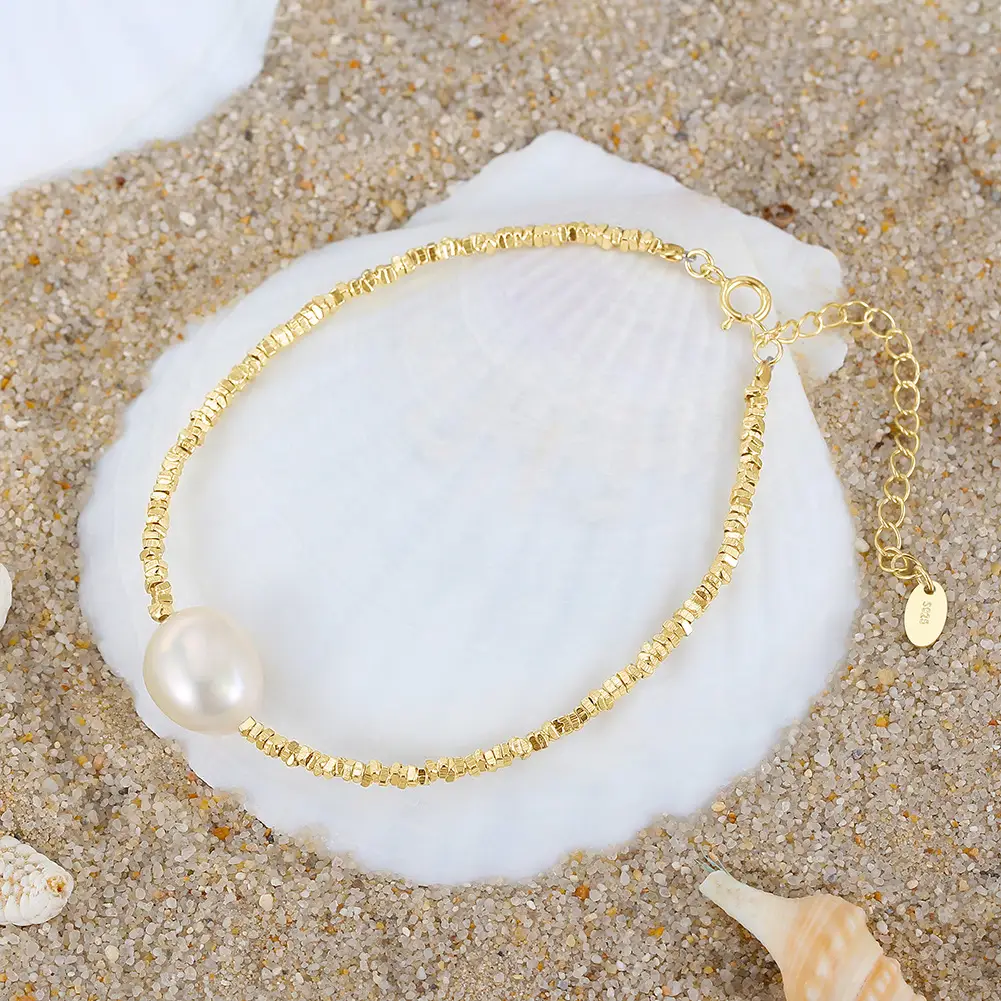 Shangda New S925 Sterling Silver Pearl Bracelet — feature 12