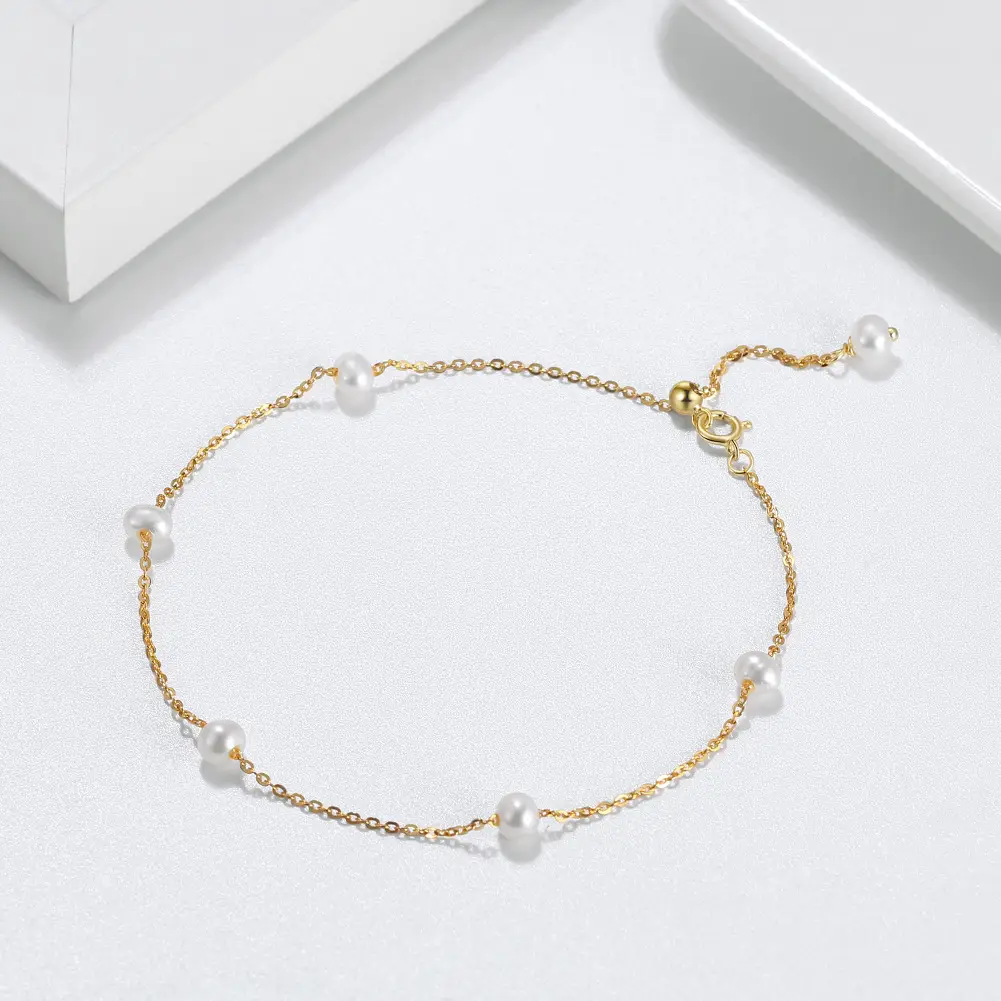 Shangda New S925 Sterling Silver Pearl Bracelet — feature 2