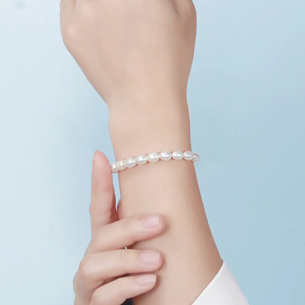 Shangda New S925 Sterling Silver Pearl Bracelet — feature 23