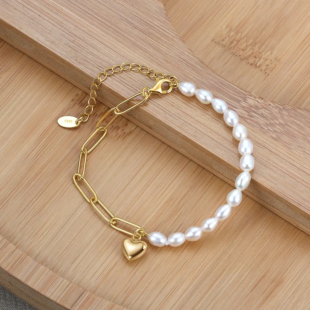 Shangda New S925 Sterling Silver Pearl Bracelet — feature 24