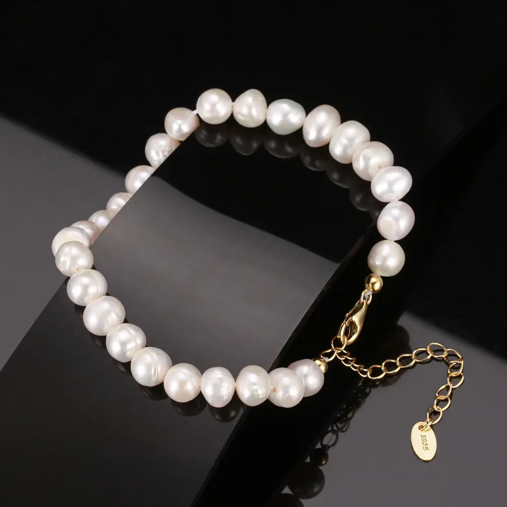 Shangda New S925 Sterling Silver Pearl Bracelet — feature 32