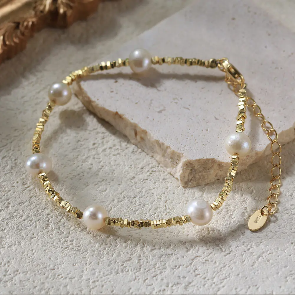 Shangda New S925 Sterling Silver Pearl Bracelet — feature 36