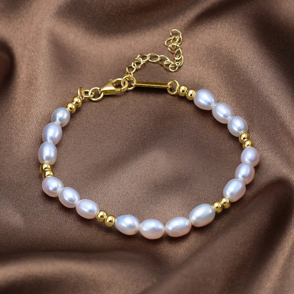 Shangda New S925 Sterling Silver Pearl Bracelet — feature 41