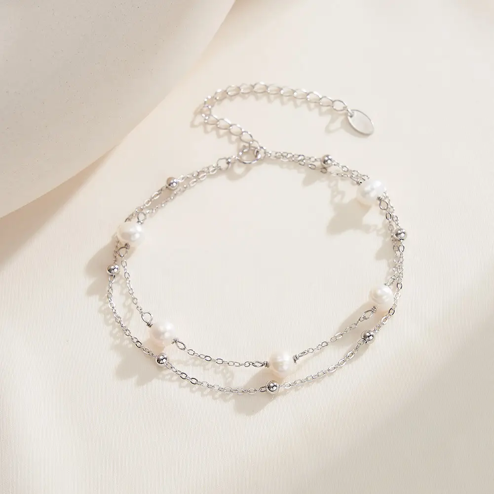 Shangda New S925 Sterling Silver Pearl Bracelet — feature 43