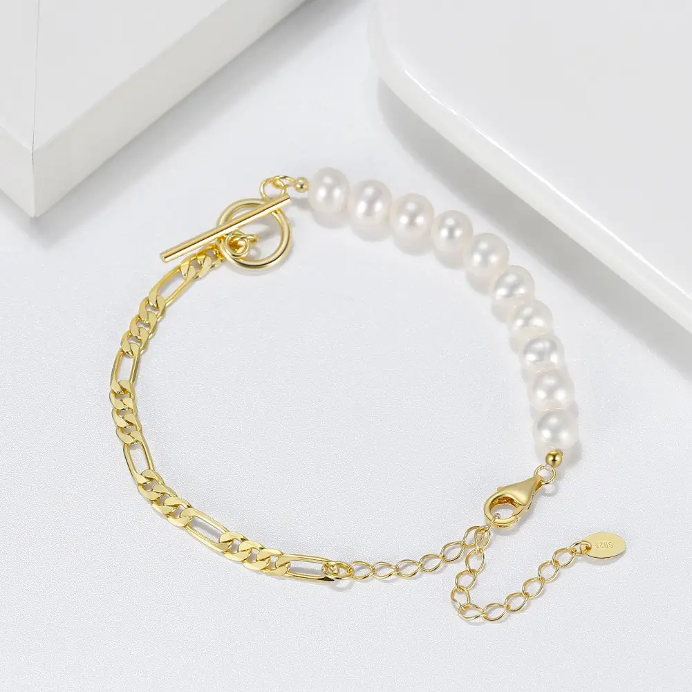 Shangda New S925 Sterling Silver Pearl Bracelet — feature 6