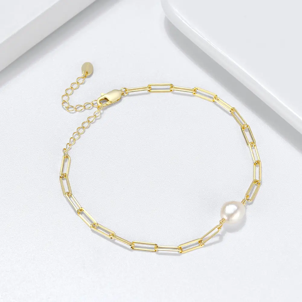 Shangda New S925 Sterling Silver Pearl Bracelet — feature 7