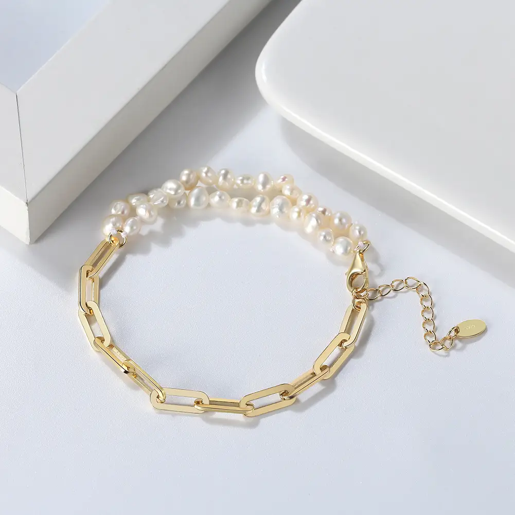Shangda New S925 Sterling Silver Pearl Bracelet — feature 8