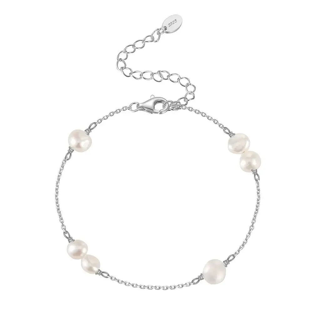 Shangda New S925 Sterling Silver Pearl Bracelet - Image 12