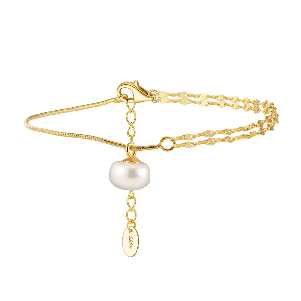 Shangda New S925 Sterling Silver Pearl Bracelet - Image 13