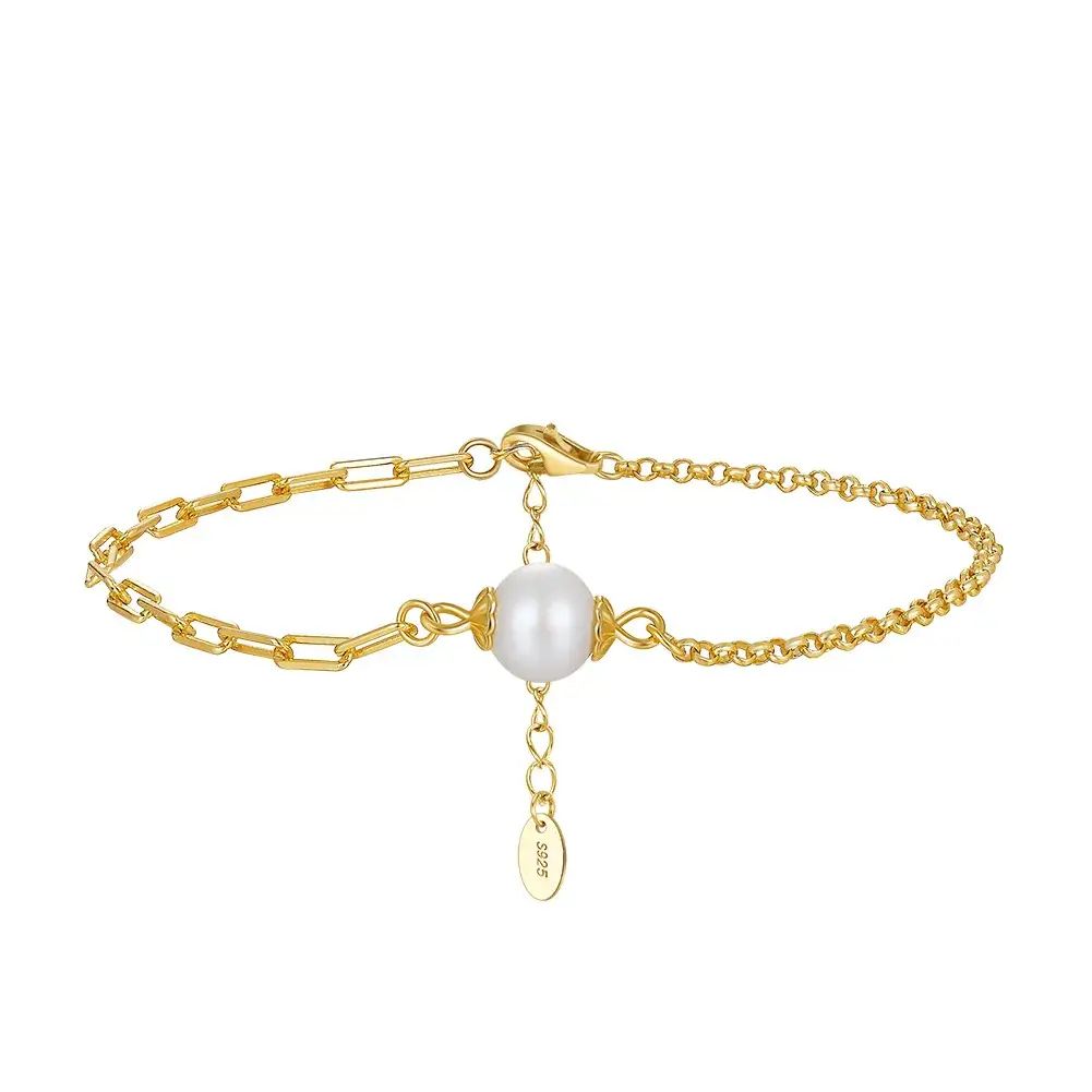 Shangda New S925 Sterling Silver Pearl Bracelet - Image 14