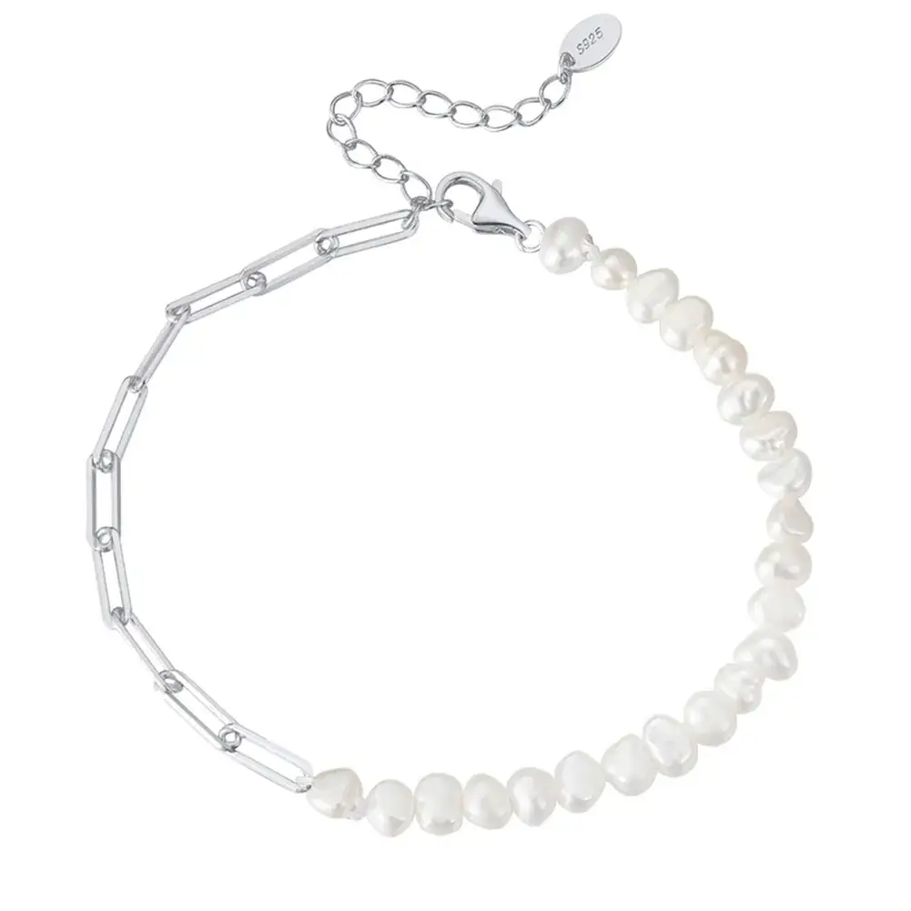 Shangda New S925 Sterling Silver Pearl Bracelet - Image 2