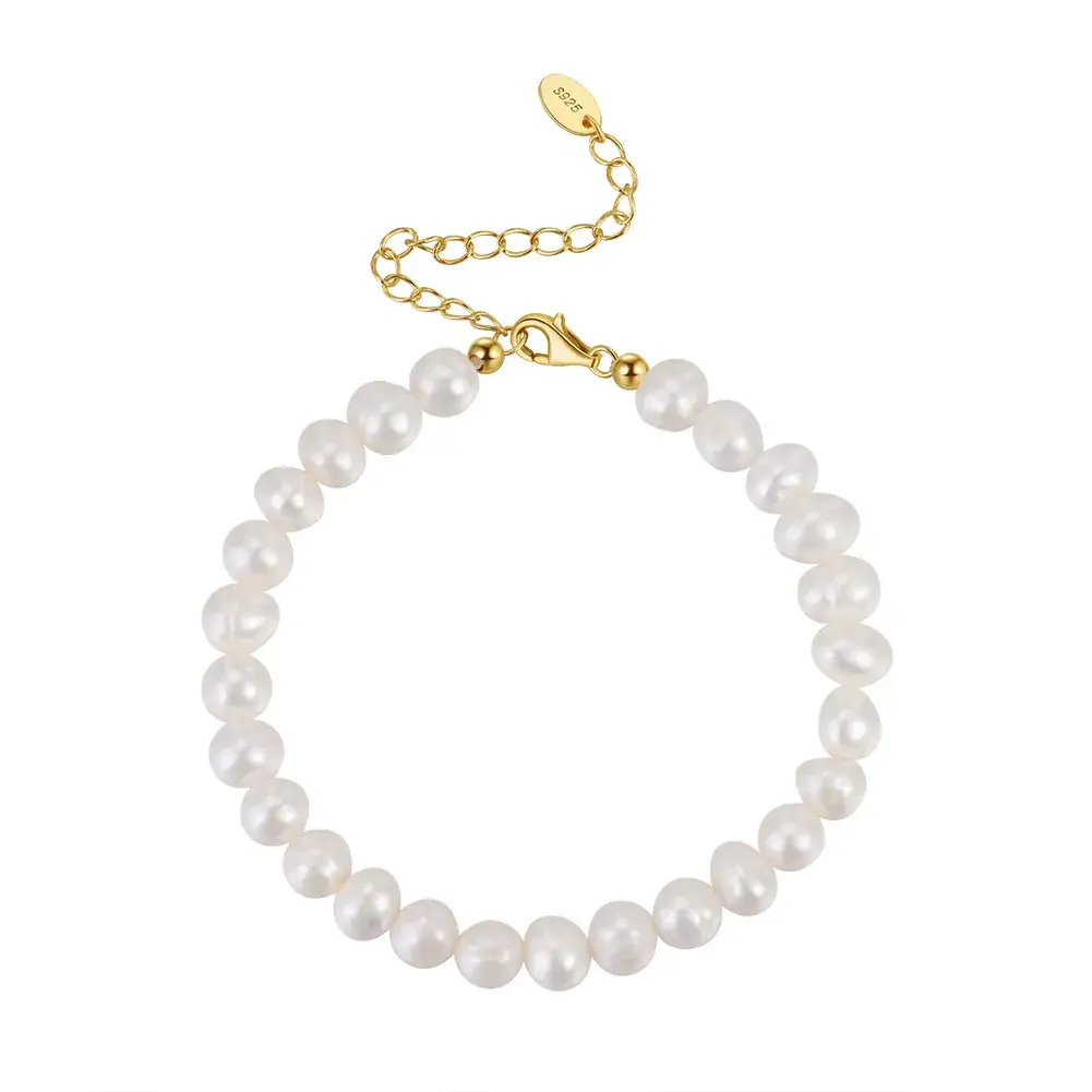 Shangda New S925 Sterling Silver Pearl Bracelet - Image 6