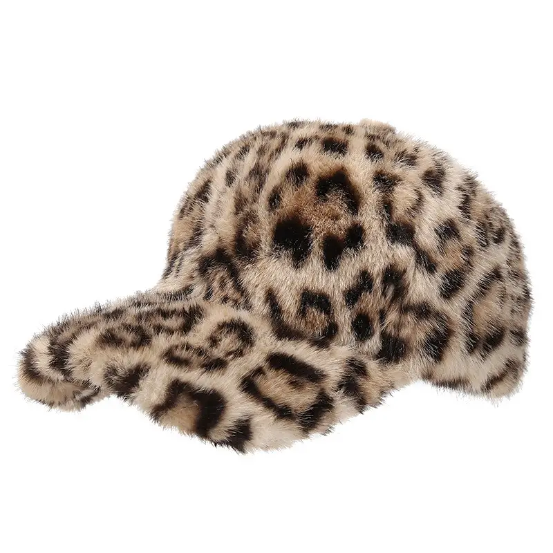 Leopard Print Warm Baseball Cap Women All-Match - Image 8