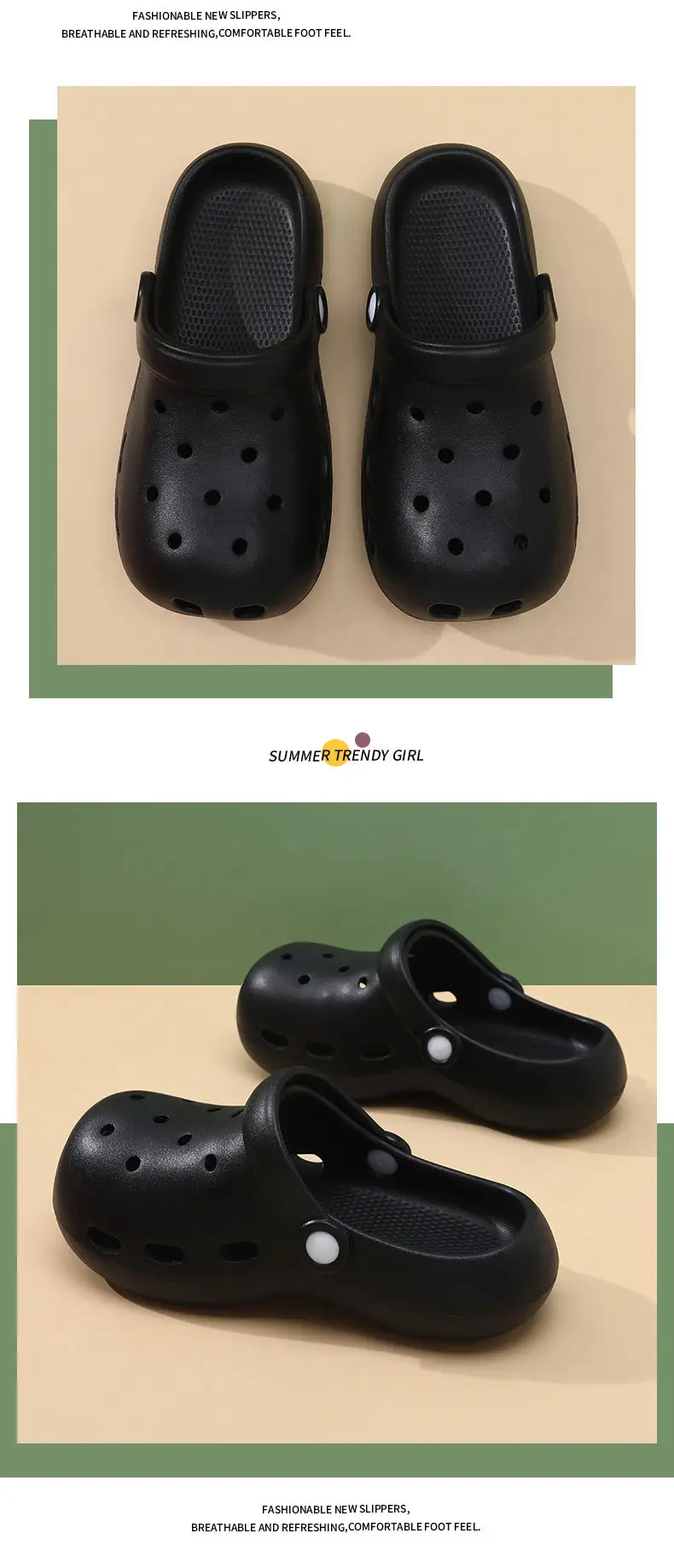 Women Breathable Non-Slip Slippers Black Summer — feature 16