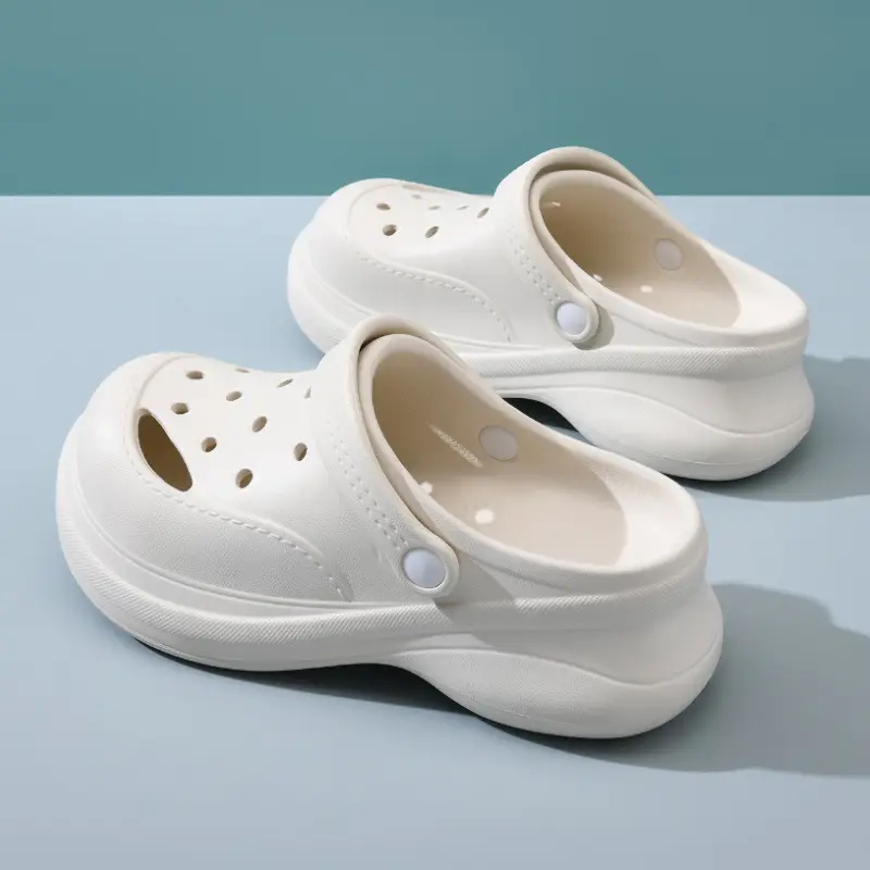 Women's Cave Shoes Summer Non-slip Breathable Height-increasing Slippers Thick Bottom Wear-resistant Non-smelly Feet Beach EVA Baotou Slippers - Image 6