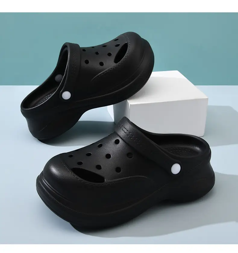 Women's Cave Shoes Summer Non-slip Breathable Height-increasing Slippers Thick Bottom Wear-resistant Non-smelly Feet Beach EVA Baotou Slippers — feature 18