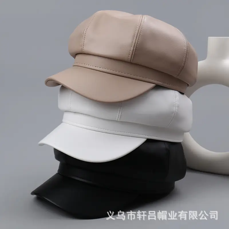 Blue Korean Style PU Leather Cap for Boys - Image 13