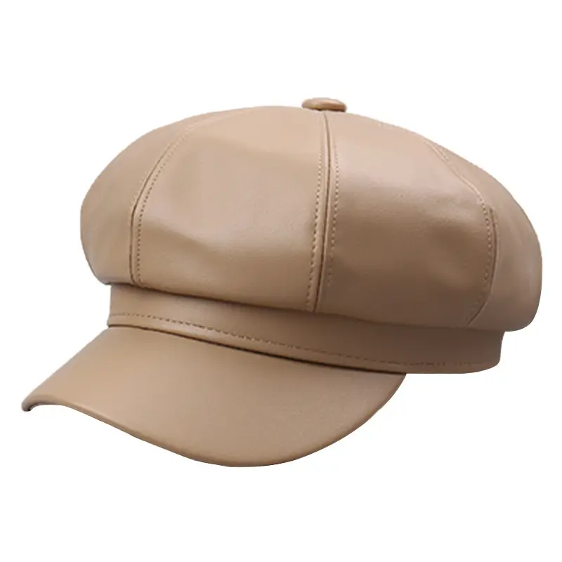 Blue Korean Style PU Leather Cap for Boys - Image 15