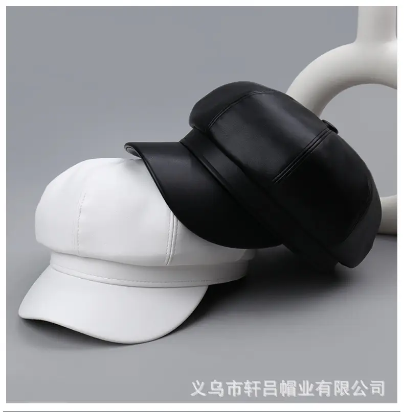 Blue Korean Style PU Leather Cap for Boys — feature 16