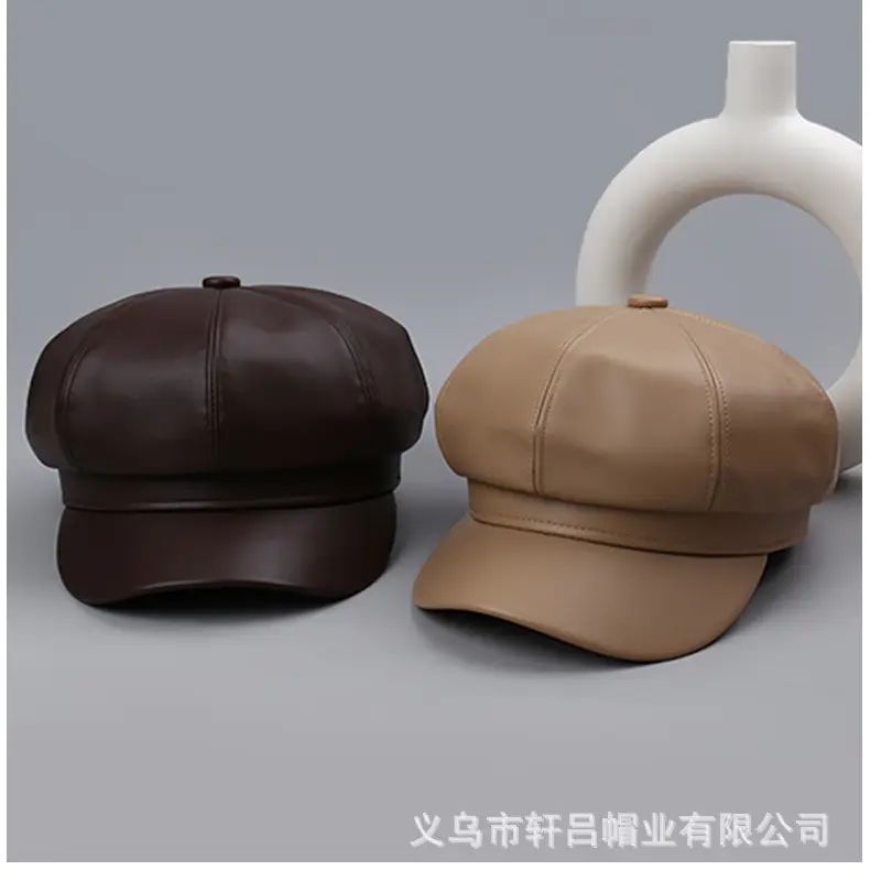 Blue Korean Style PU Leather Cap for Boys — feature 17